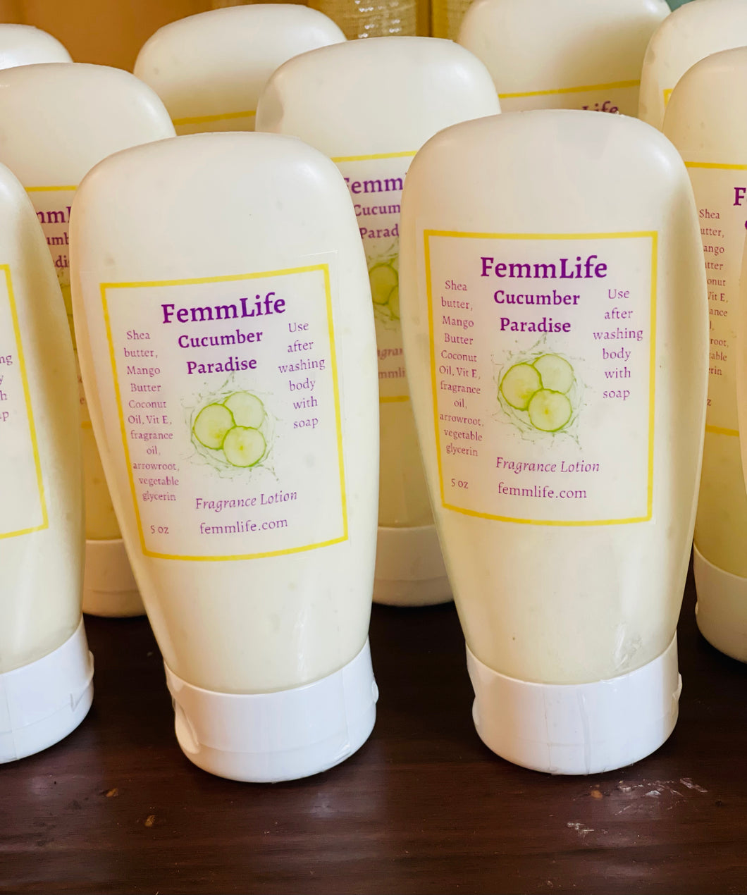 Cucumber hand lotion